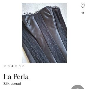 La Perla Charcoal Silk Corset